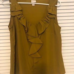 Merona sleeveless gold top.